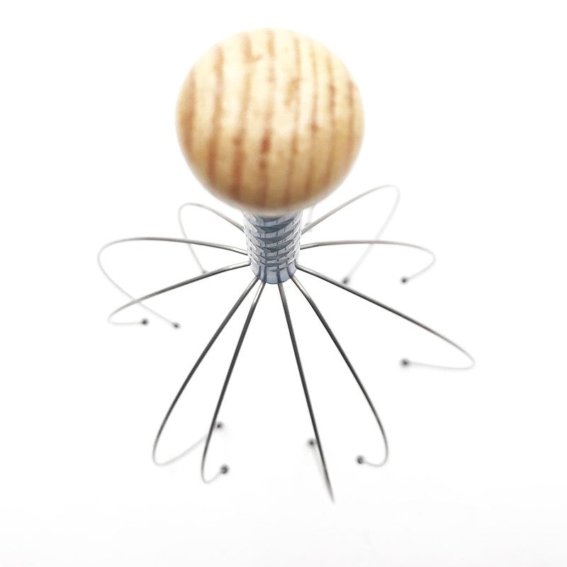 1pc Tête de poulpe, Massage de relaxation du cuir chevelu, soulagement de la douleur, masseur corporel, libération du stress, dispositif de massage en métal à griffes relaxant, unisexe