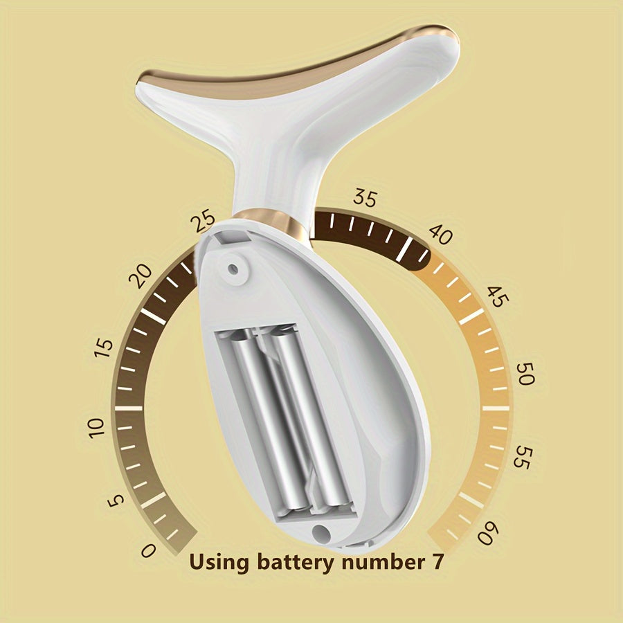 Cet appareil de beauté faciale électrique compact et portable dispose d’une fonction de massage vibrante et est alimenté par des piles AAA (comprend deux piles de taille 7).