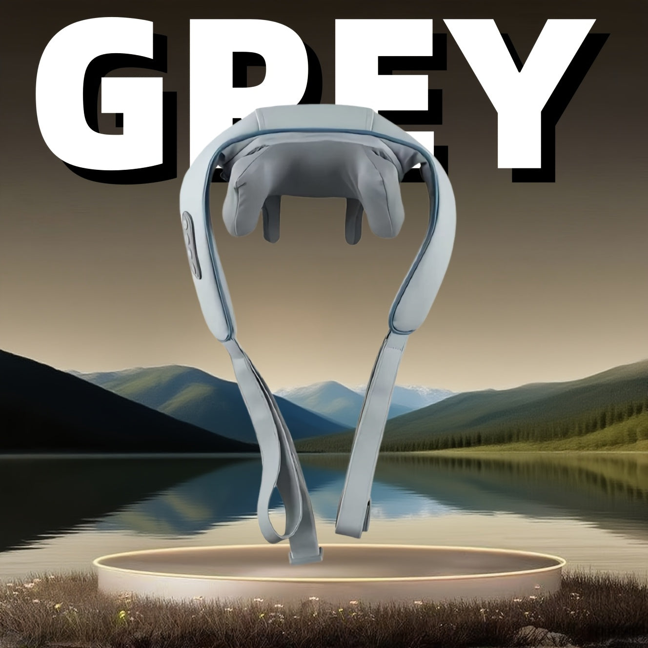 1Pc d’appareil de massage pour les soins du cou et des épaules, un masseur électronique pour la colonne cervicale, pétrissage et chauffage pour le trapèze et la zone du cou.